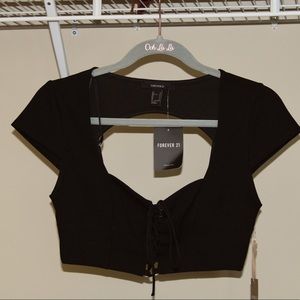 Black forever21 crop top